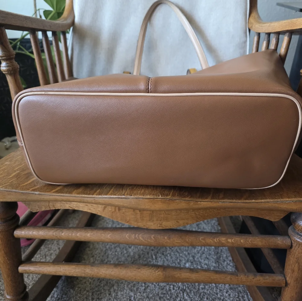 Coach Park Metropolitan Vermillion Cross Grain Leather Large Tote 2014 - Picture 3 of 12